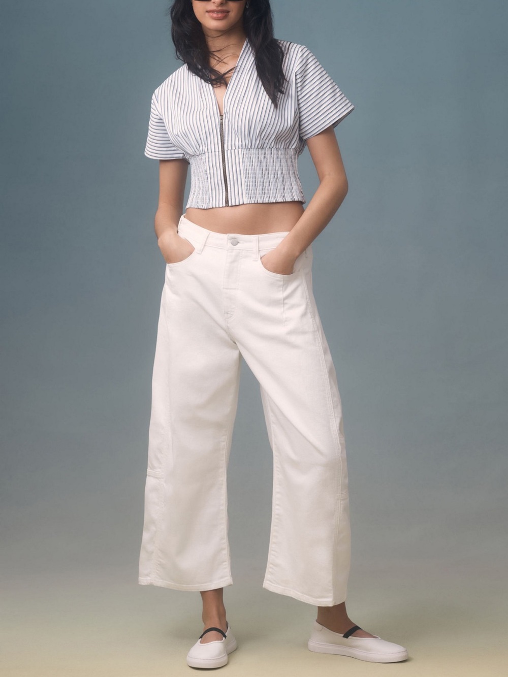 Anthropologie Heritage Curve Mid-Rise Barrel Jeans by Pilcro